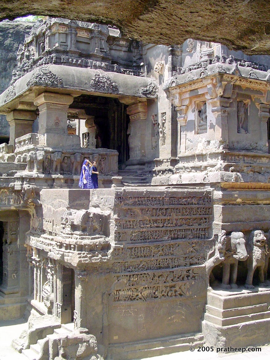 Inside Kailasanatha temple complex
