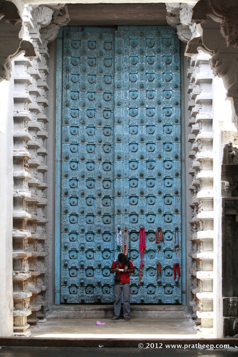 10000th shot. The massive western gateway of the Subrahmanya temple at Tiruchendur