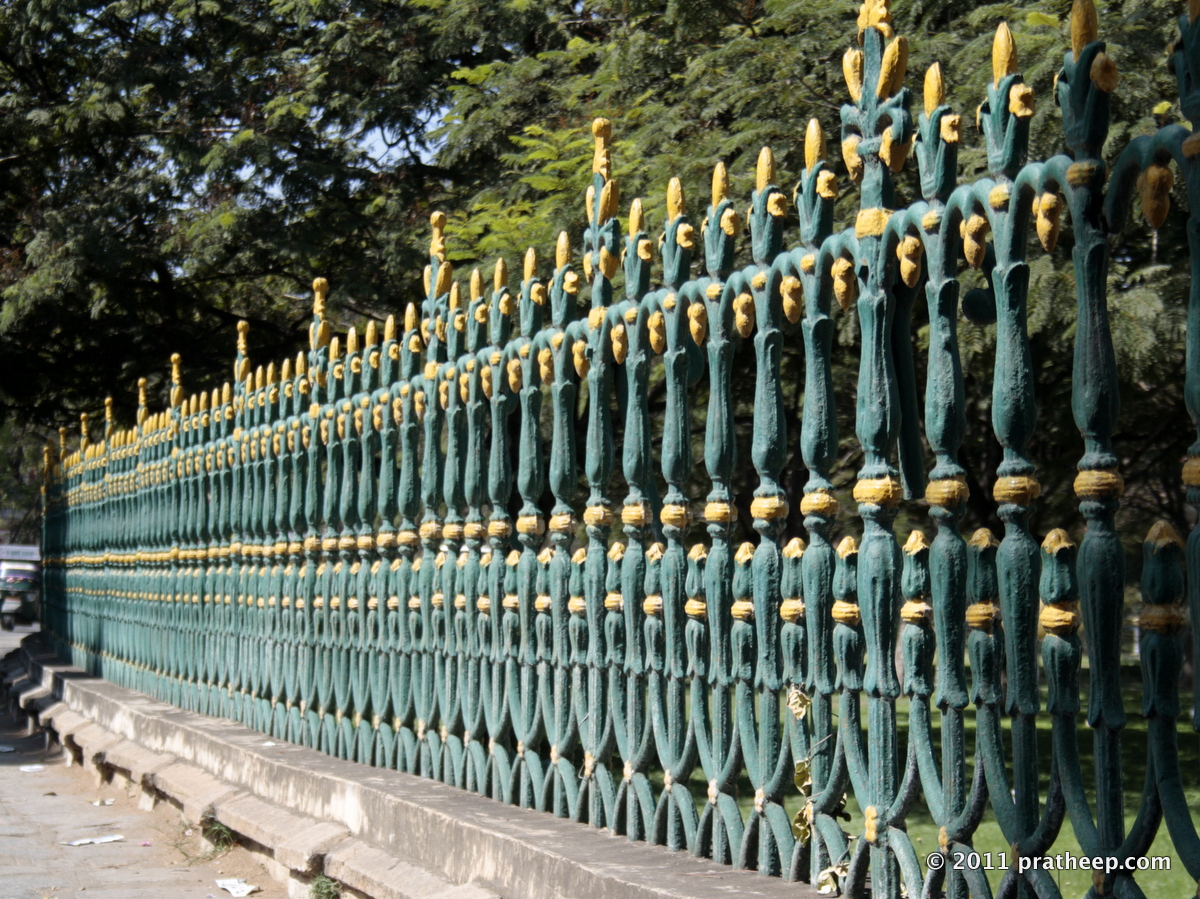 Wrought Iron fence around Mysore Palace