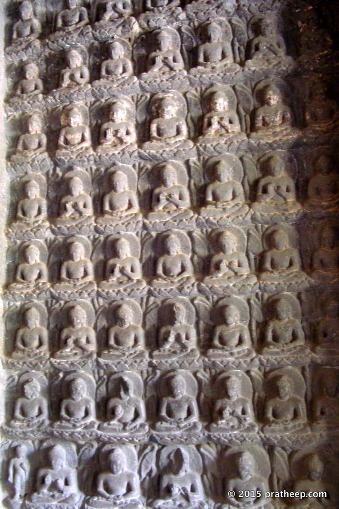 This is from Cave No. 7. Depicted the theme where Buddha transforms himself into a thousand Buddhas